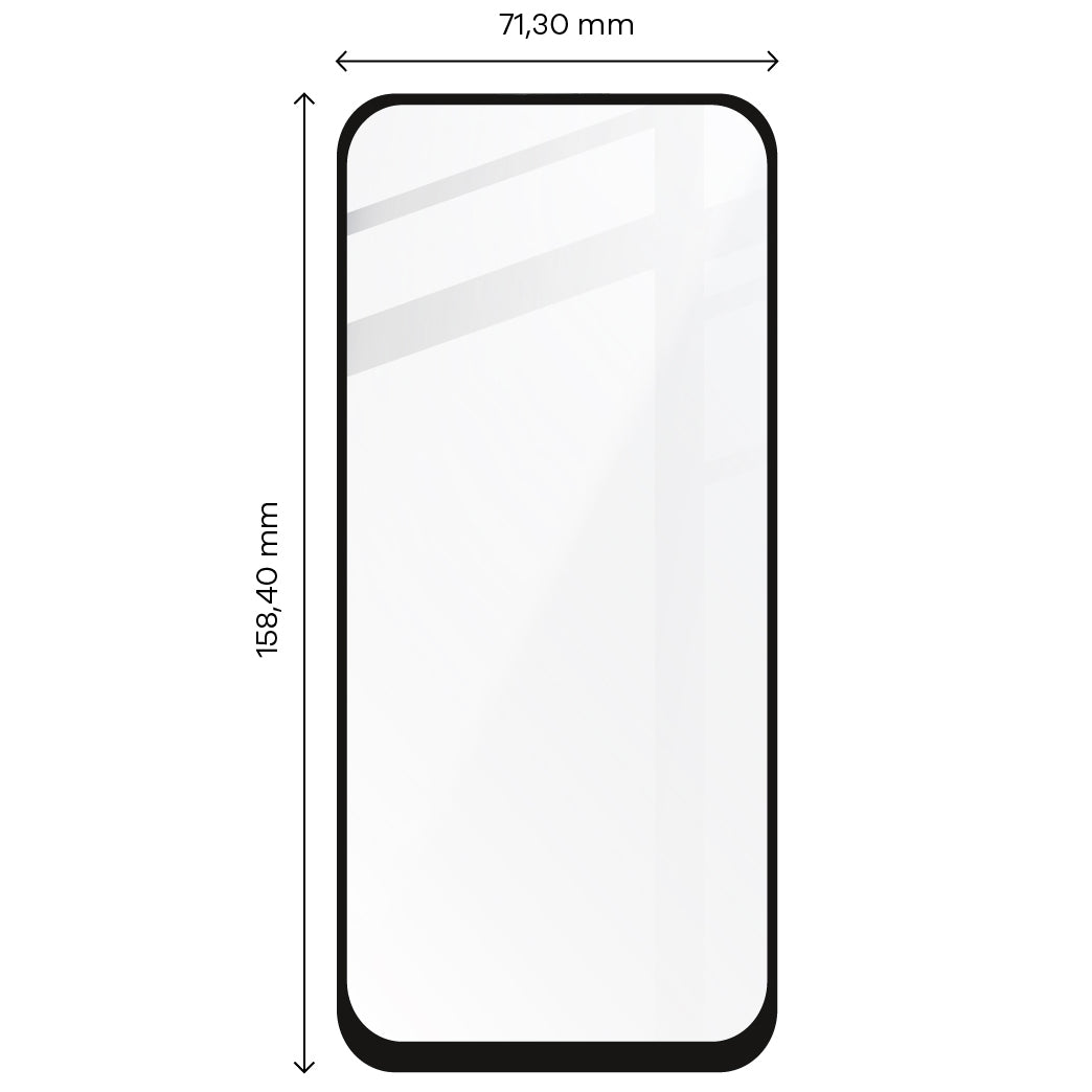 Gehärtetes Glas Bizon Glass Edge - 2 Stück + Kameraschutz für Xiaomi Poco X3 / NFC / PRO, Schwarz