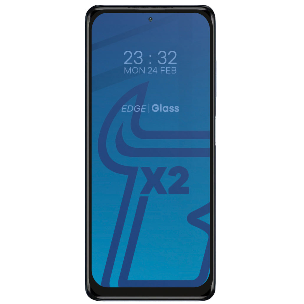 Gehärtetes Glas Bizon Glass Edge - 2 Stück + Kameraschutz für Xiaomi Poco X3 / NFC / PRO, Schwarz