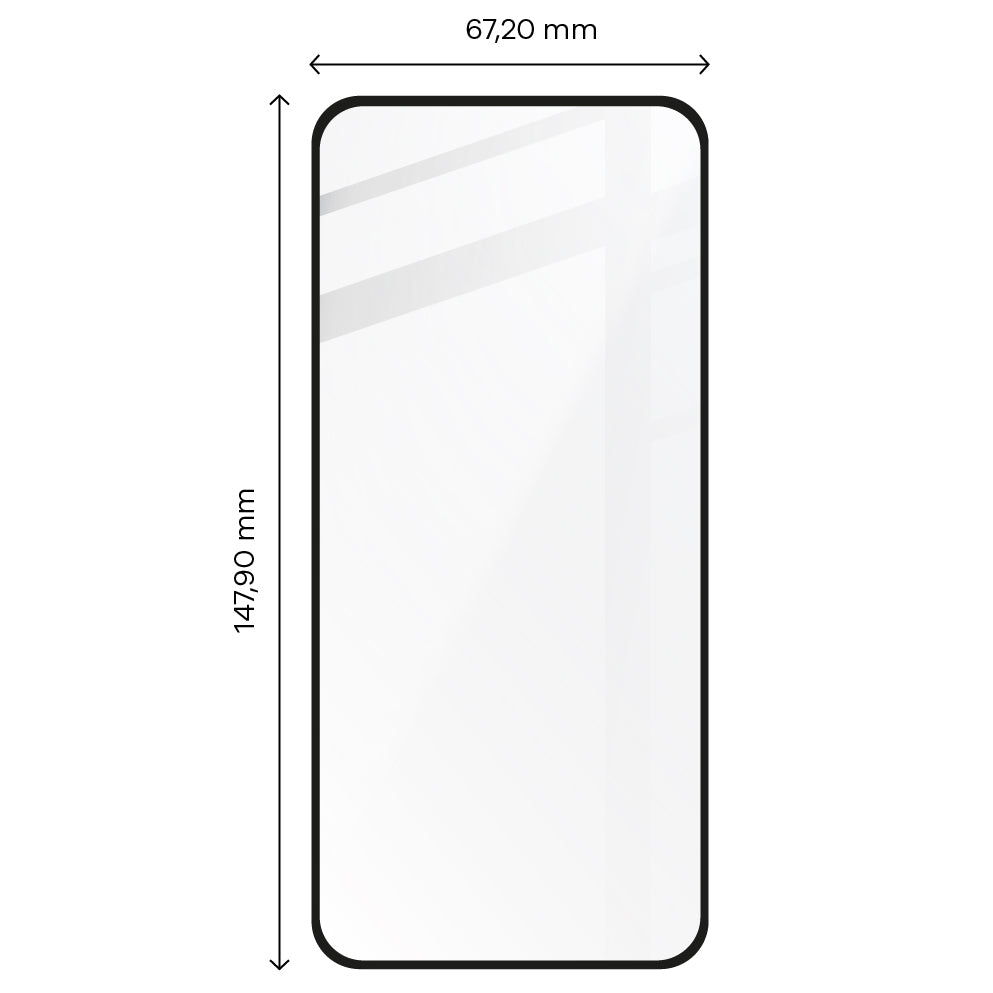 Gehärtetes Glas Bizon Glass Edge 3D - 2 Stück + Kameraschutz für Xiaomi 12 / Xiaomi 12X, Schwarz
