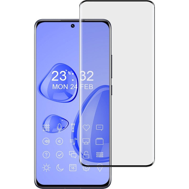 Gehärtetes Glas Bizon Glass Edge 3D für Xiaomi 12/ 12x, Schwarz