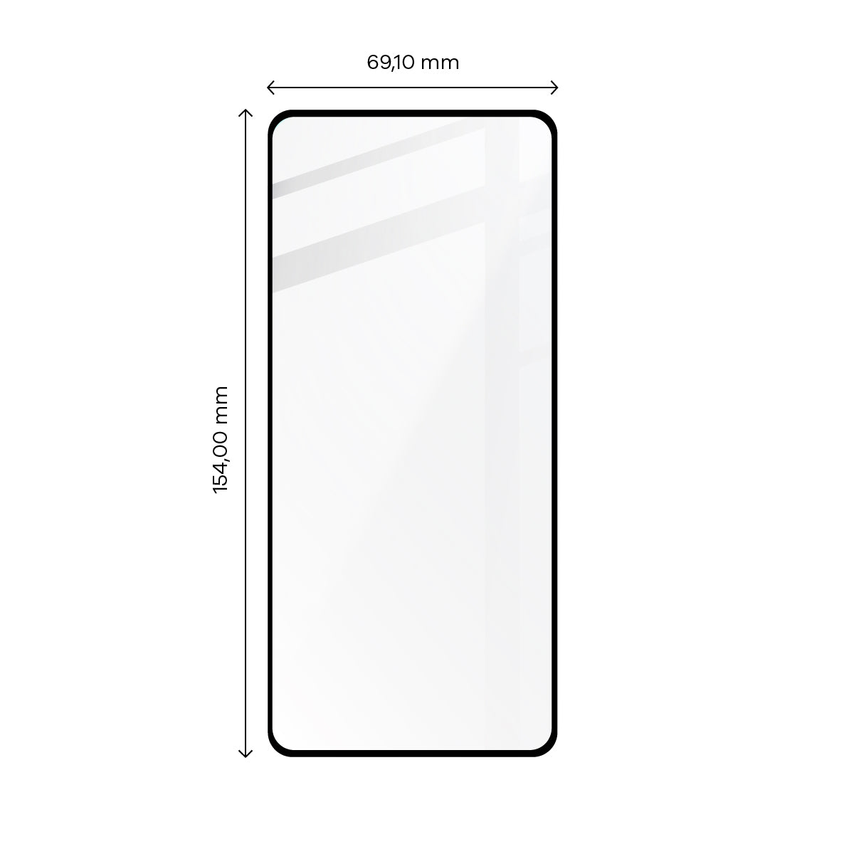 Gehärtetes Glas Bizon Glass Edge für Galaxy A51, schwarzer Rahmen