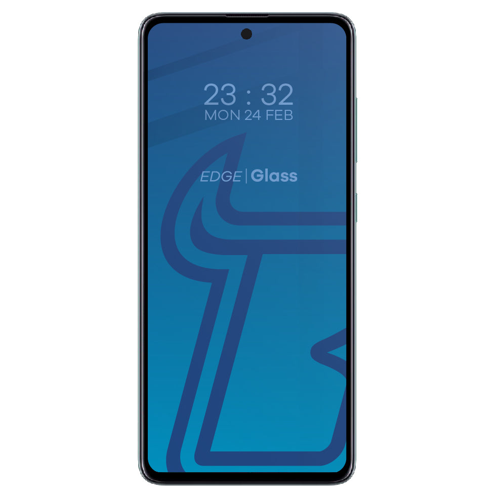 Gehärtetes Glas Bizon Glass Edge für Galaxy A51, schwarzer Rahmen