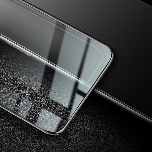 Gehärtetes Glas Bizon Glass Edge für Galaxy A73 5G, Schwarz