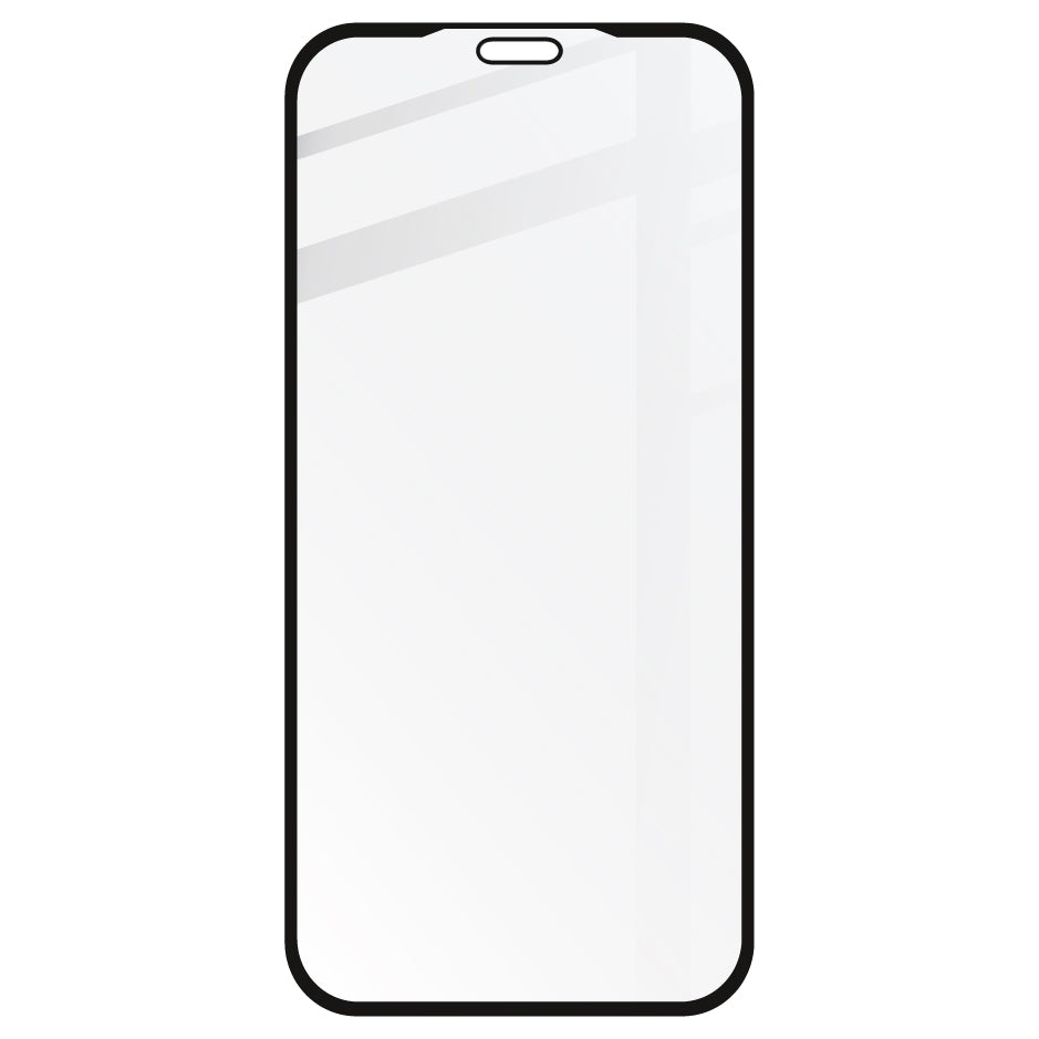Gehärtetes Glas Bizon Glass Edge CF - 2 Stück + Kameraschutz, iPhone 11 Pro Max, schwarzer Rahmen