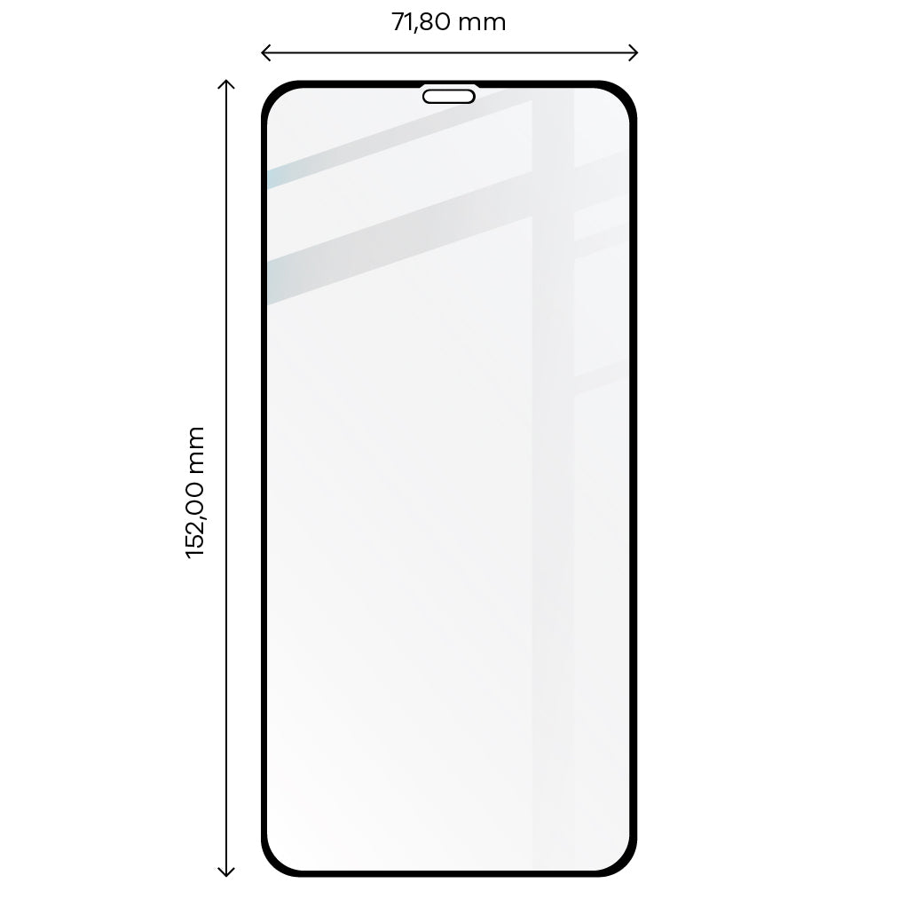 Gehärtetes Glas Bizon Glass Edge für iPhone 11 Pro Max / Xs Max, schwarzer Rahmen