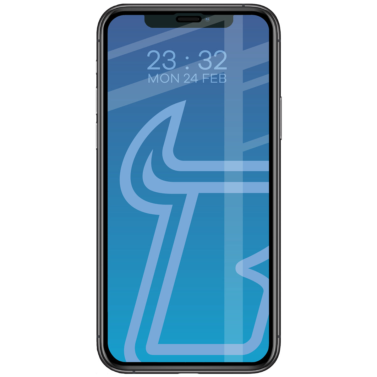 Gehärtetes Glas Bizon Glass Edge für iPhone 11 Pro / Xs, schwarzer Rahmen