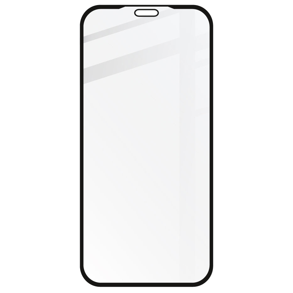 Gehärtetes Glas Bizon Glass Edge CF - 2 Stück + Kameraschutz, iPhone Xs Max, schwarzer Rahmen