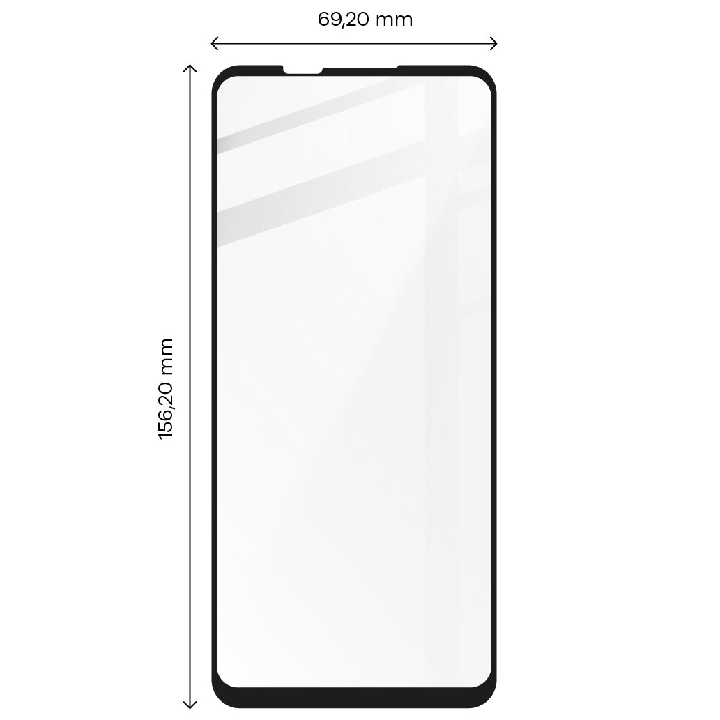 Gehärtetes Glas Bizon Glass Edge für Motorola Moto G62 5G, Schwarz