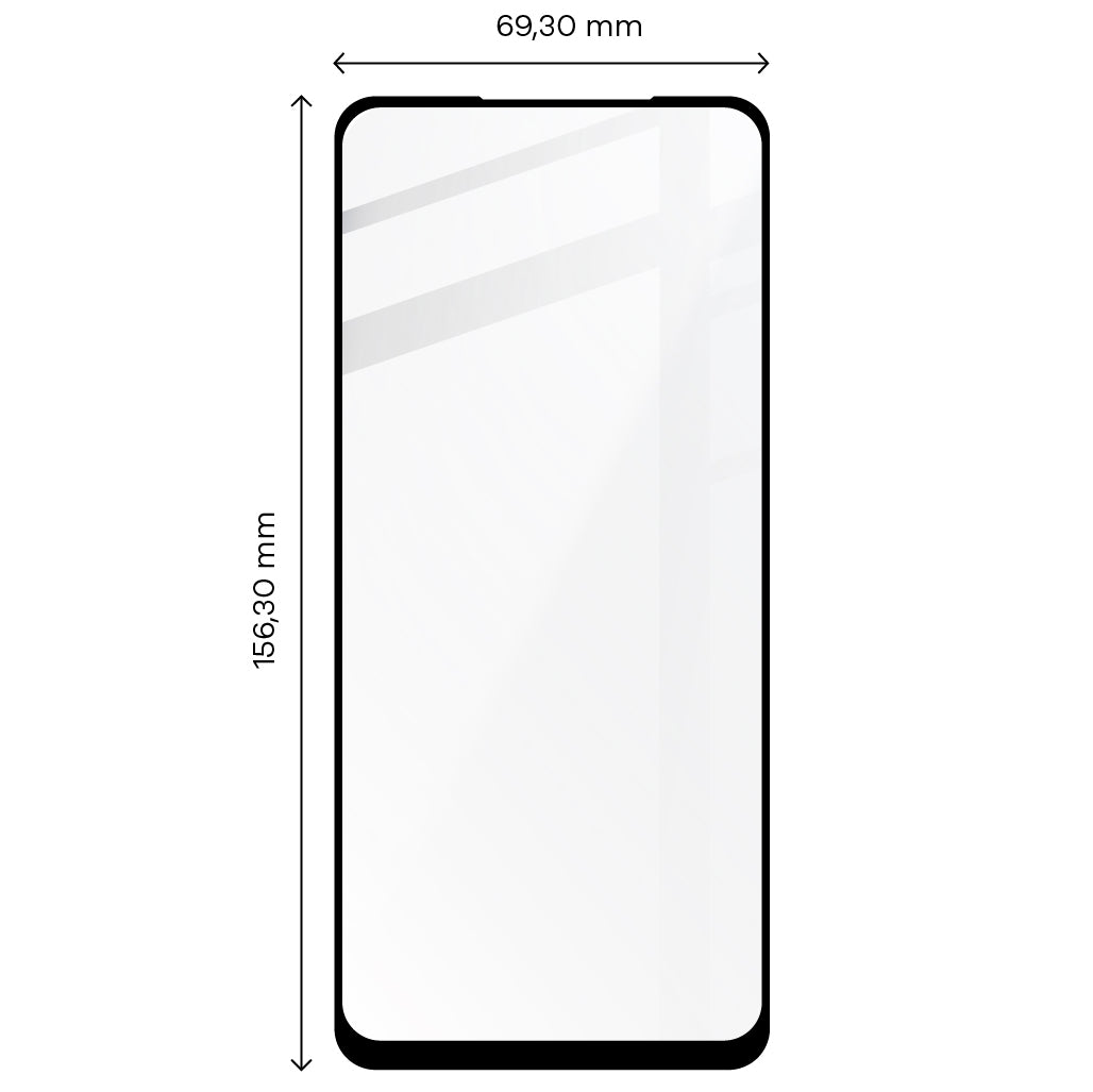 Gehärtetes Glas Bizon Glass Edge - 2 Stück + Kameraschutz für OnePlus Nord 2T, Schwarz