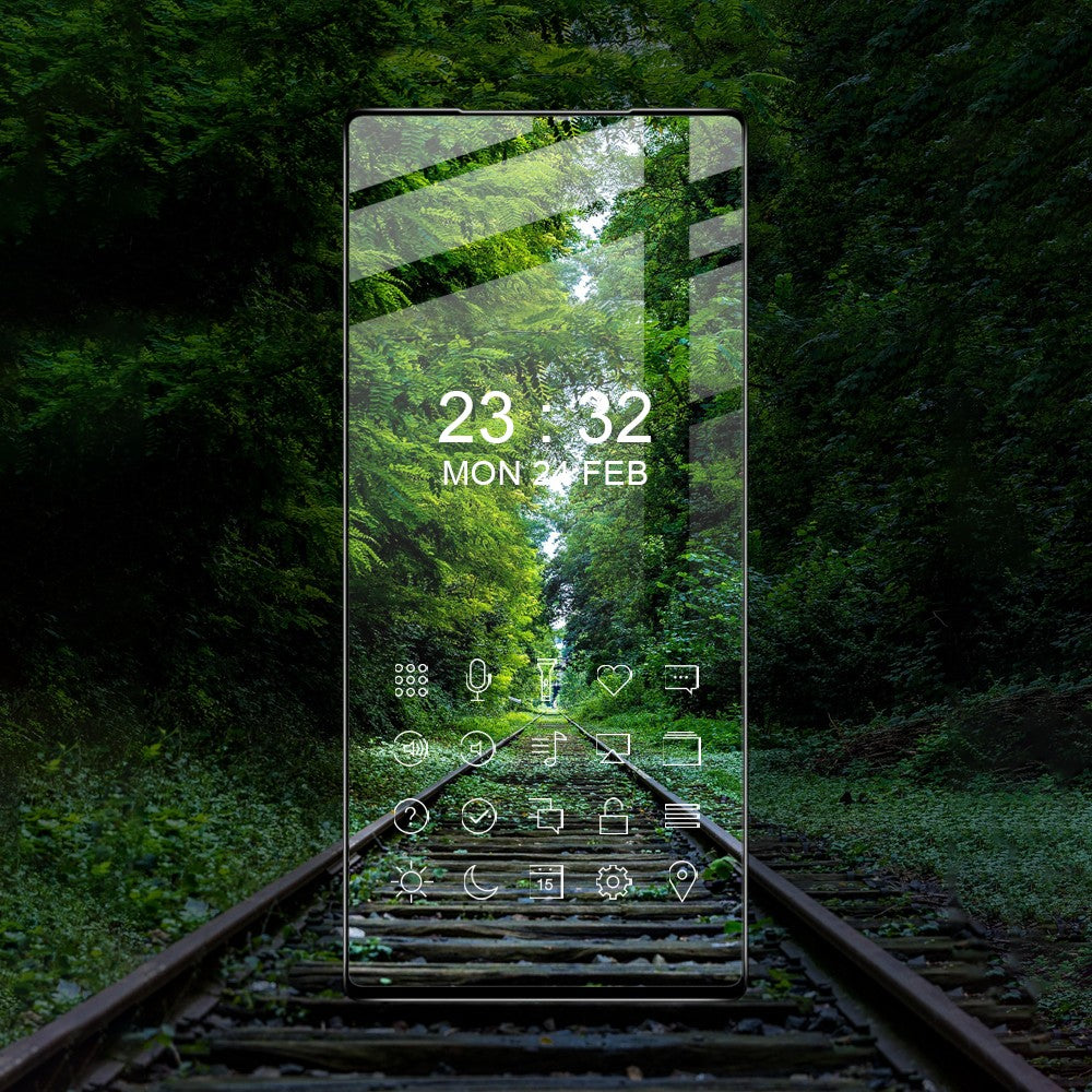 Gehärtetes Glas Bizon Glass Edge für Pixel 6A, Schwarz