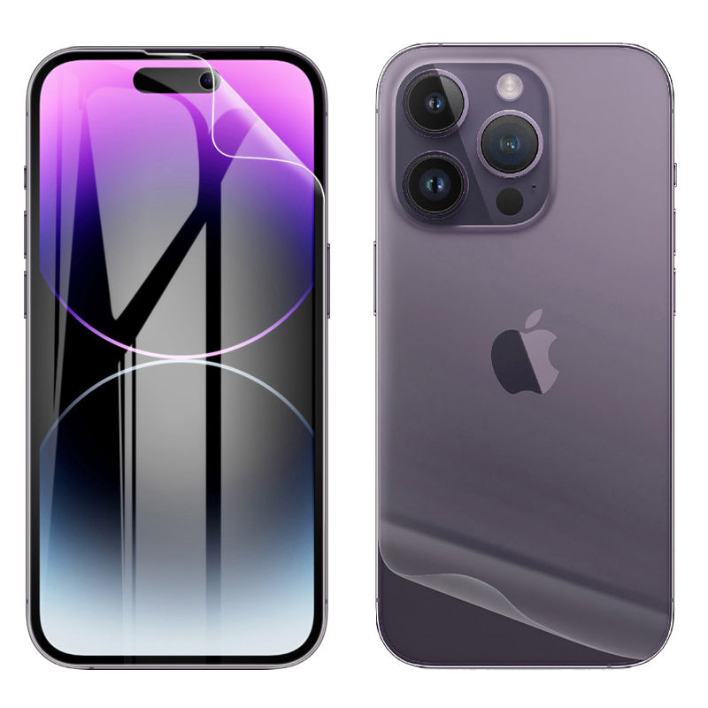 Hydrogel Folie für Display und Rückseite Bizon Glass Hydrogel, iPhone 14 Pro Max, 2 Stück