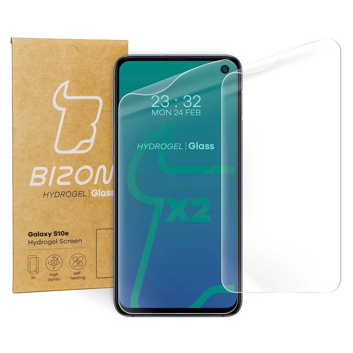 Hydrogel Folie für den Bildschirm Bizon Glass Hydrogel, Galaxy S10e, 2 Stück