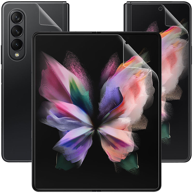 Hydrogel Folie für Front-Display, Rückseite und Mitte Bizon Glass Hydrogel, Galaxy Z Fold4, 2 Stück