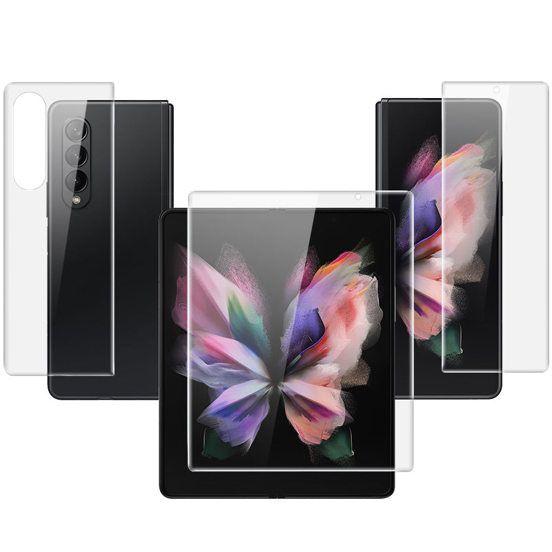 Hydrogel Folie für Front-Display, Rückseite und Mitte Bizon Glass Hydrogel, Galaxy Z Fold4, 2 Stück