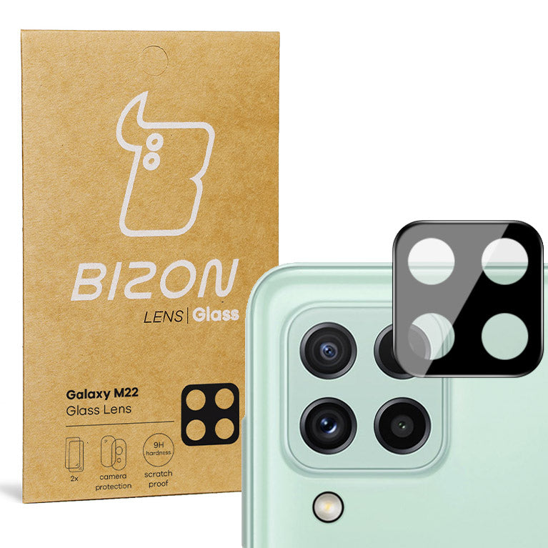 Glas für die Kamera Bizon Glass Lens für Galaxy M22 / A22 4G, 2 Stück