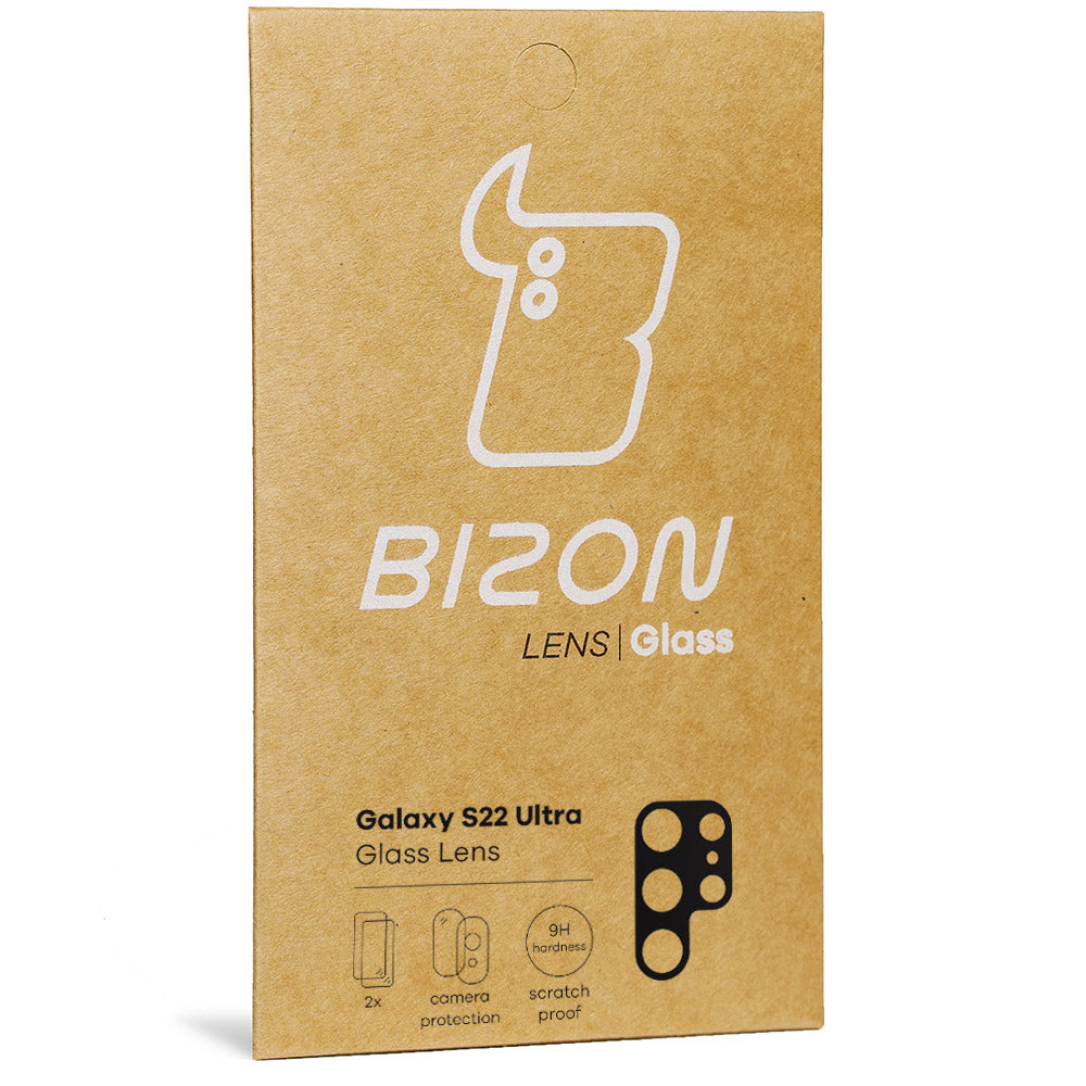 Glas für die Kamera Bizon Glass Lens für Galaxy S22 Ultra, 2 Stück