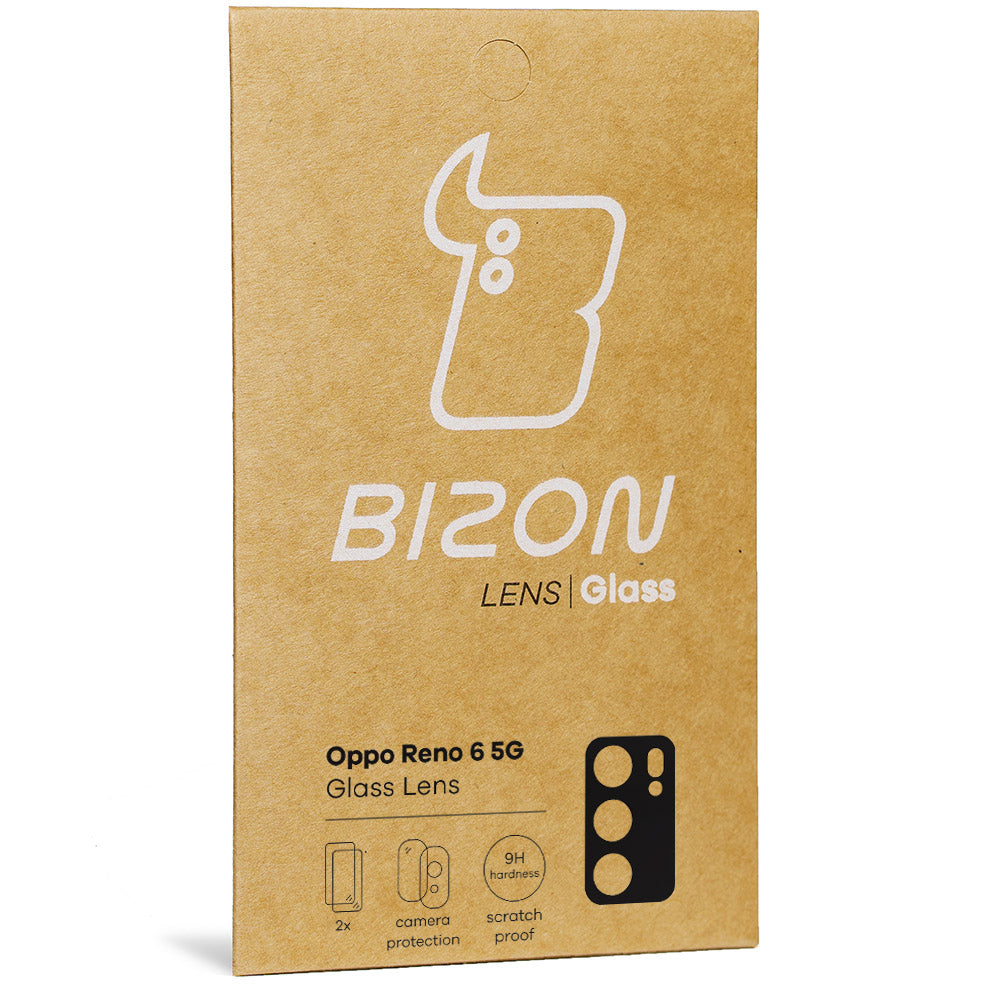 Gehärtetes Glas für die Kamera Bizon Glass Lens für Oppo Reno 6 5G, 2 Stück