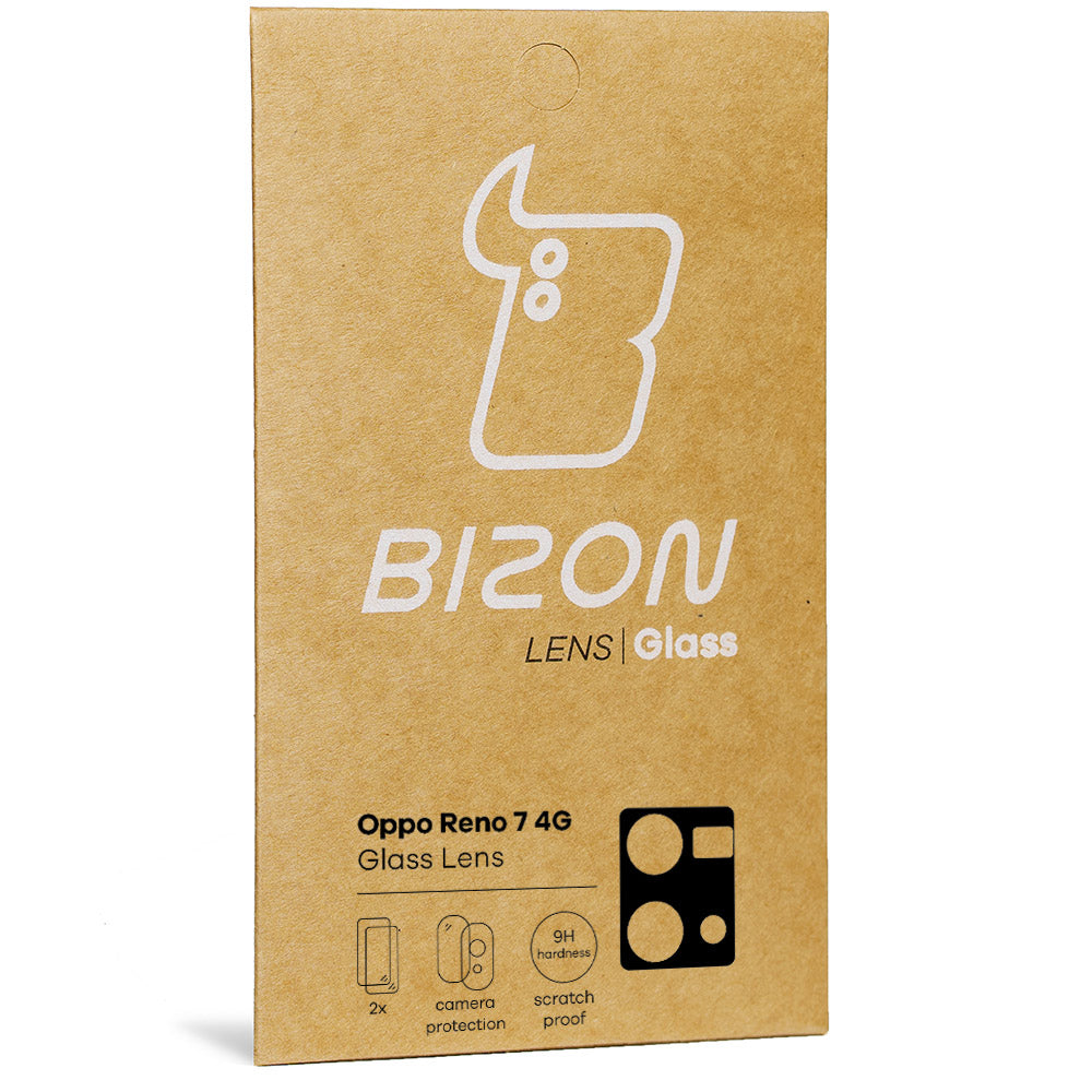Gehärtetes Glas für die Kamera Bizon Glass Lens für Oppo Reno 7 4G, 2 Stück
