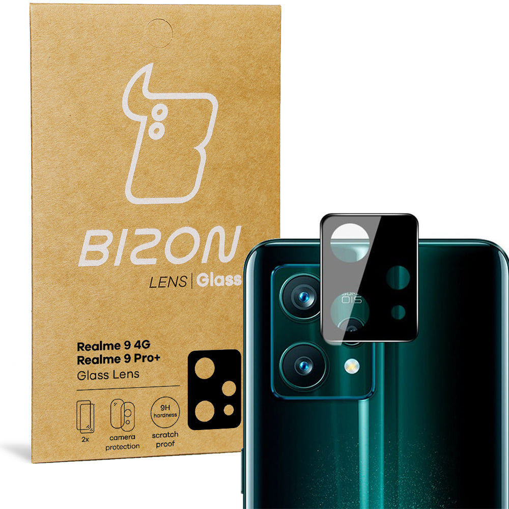 Glas für die Kamera Bizon Glass Lens für Realme 9 4G / 9 Pro+, 2 Stück
