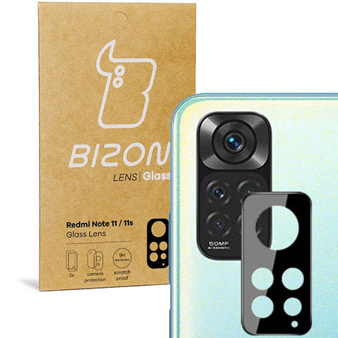 Gehärtetes Glas für die Kamera Bizon Glass Lens für Xiaomi Redmi Note 11, 2 Stück