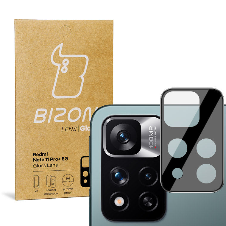 Gehärtetes Glas für die Kamera Bizon Glass Lens für Redmi Note 11 Pro+ 5G, 2 Stück