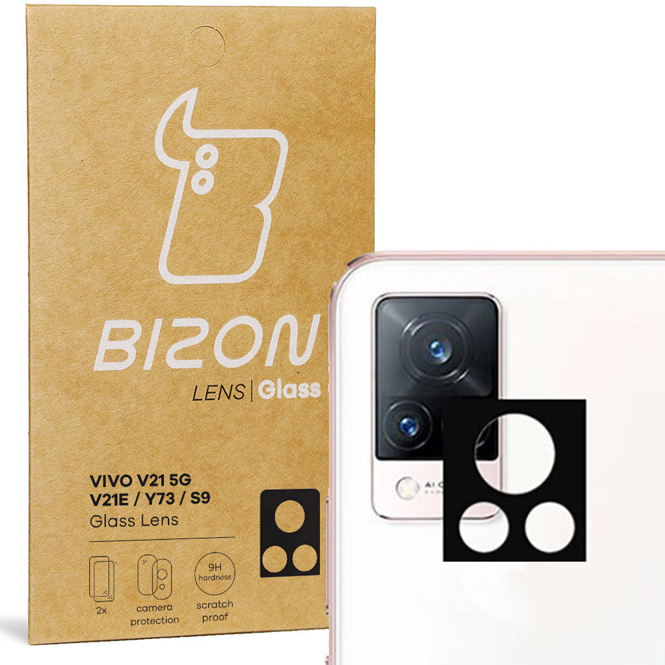 Glas für die Kamera Bizon Glass Lens für VIVO V21 5G / V21E / Y73 / S9, 2 Stück