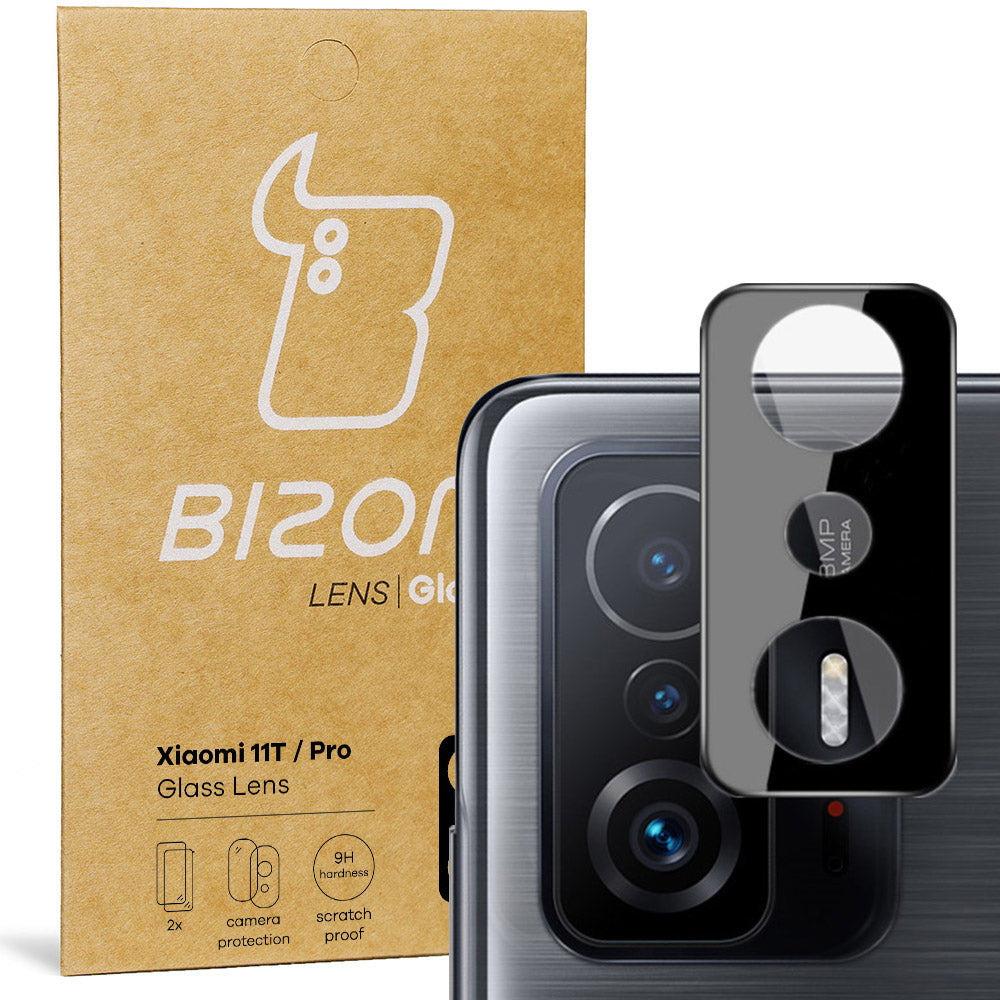 Glas für die Kamera Bizon Glass Lens für Xiaomi 11T/ Pro, 2 Stück