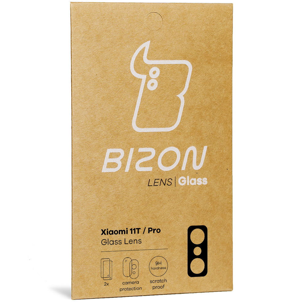 Gehärtetes Glas für die Kamera Bizon Glass Lens für Xiaomi 11T/ Pro, 2 Stück