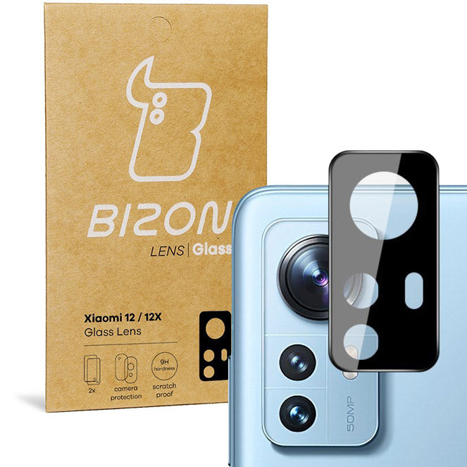 Gehärtetes Glas für die Kamera Bizon Glass Lens für Xiaomi 12 / 12X, 2 Stück