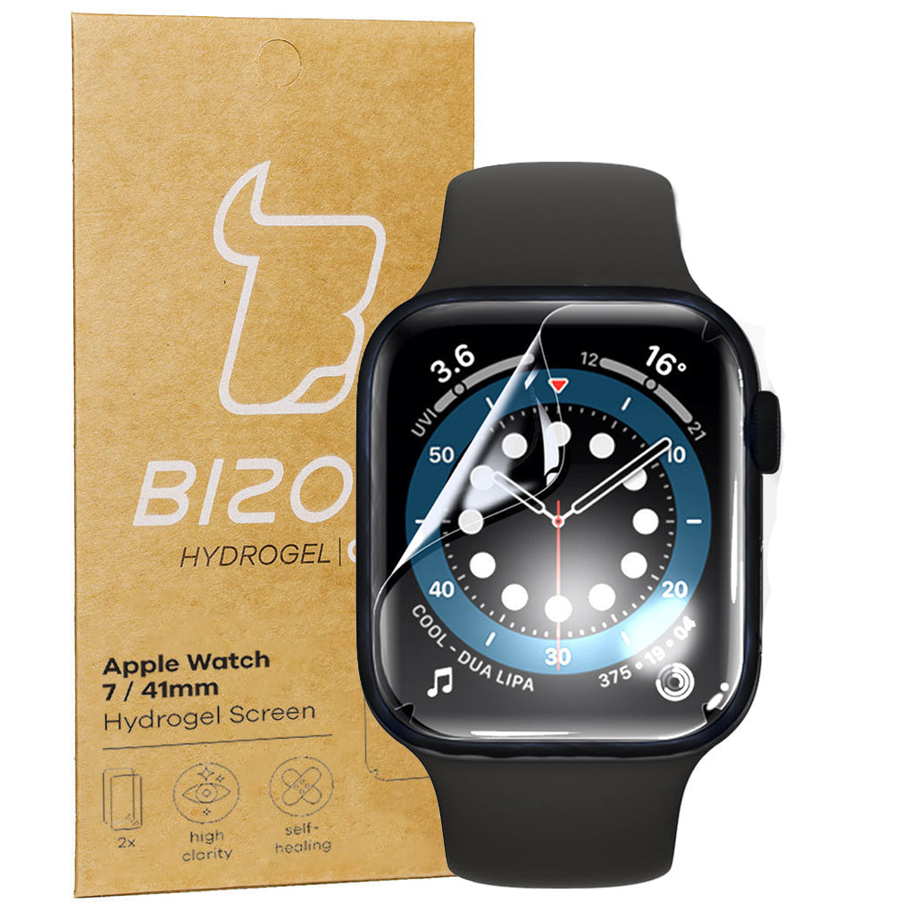 Hydrogel Folie Bizon Glass Hydrogel für Apple Watch 41 mm, 2 Stück