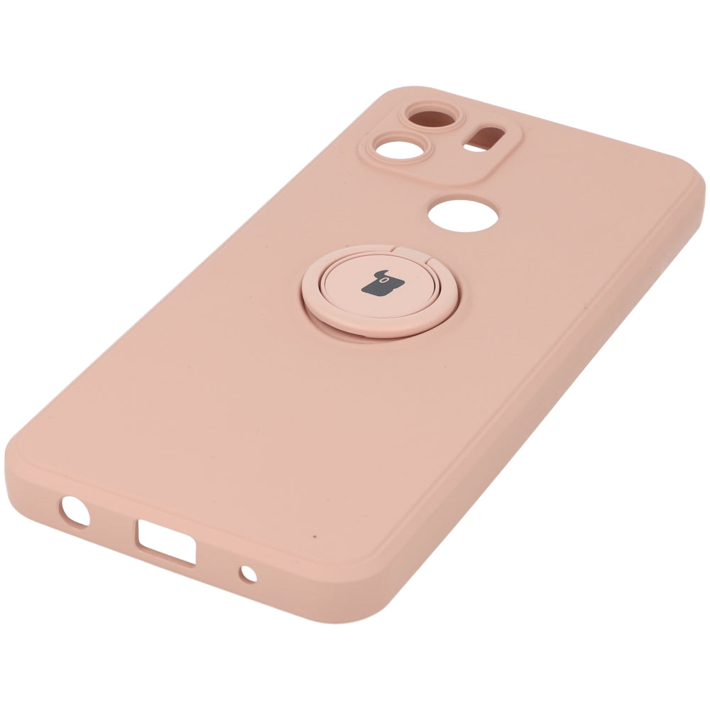 Schutzhülle Bizon Case Silicone Ring für Redmi A1, Hellrosa