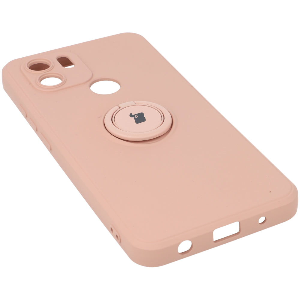 Schutzhülle Bizon Case Silicone Ring für Redmi A1, Hellrosa