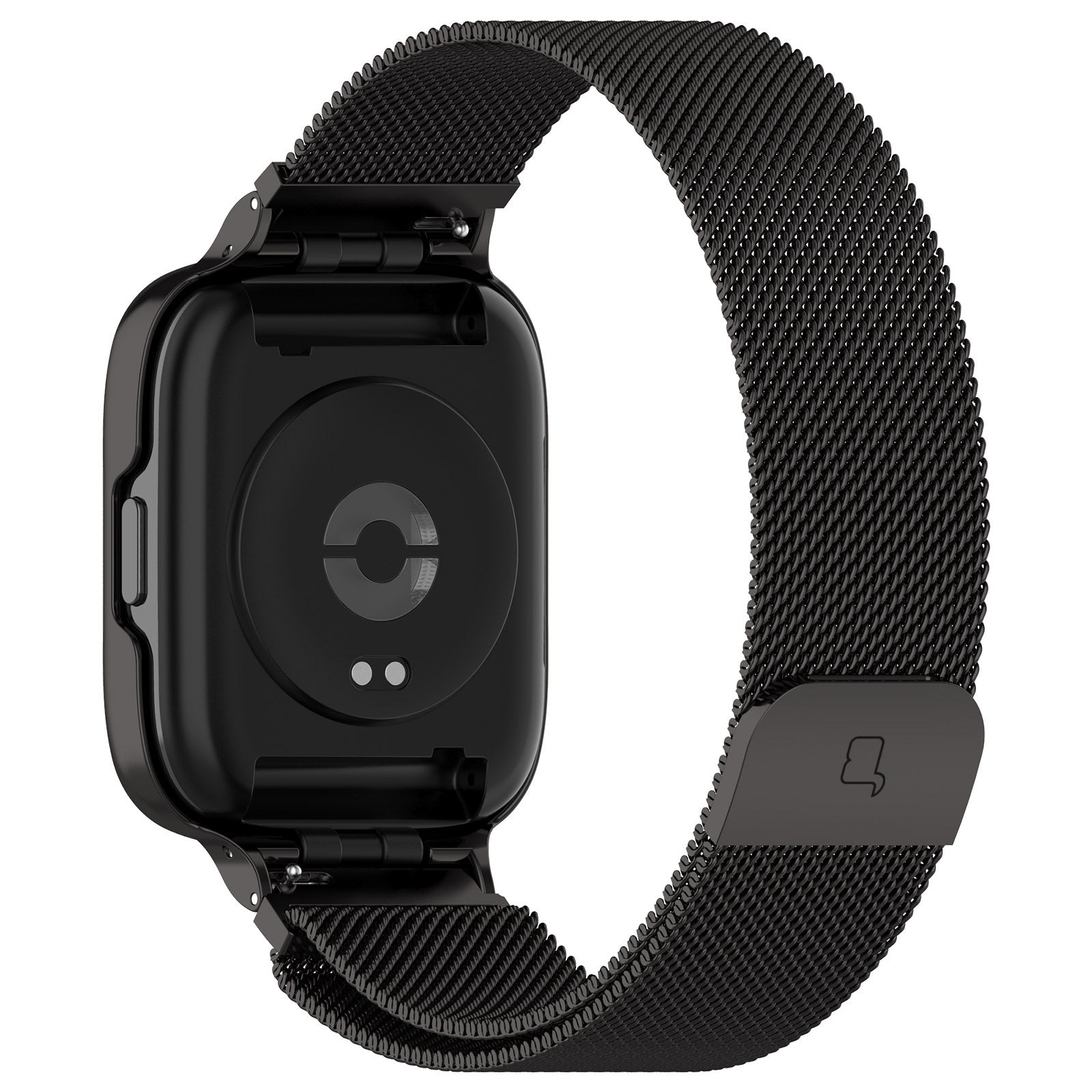 Schutzhülle mit Armband Bizon Strap + Case Watch Chain für Xiaomi Redmi Watch 3 Active, Schwarz
