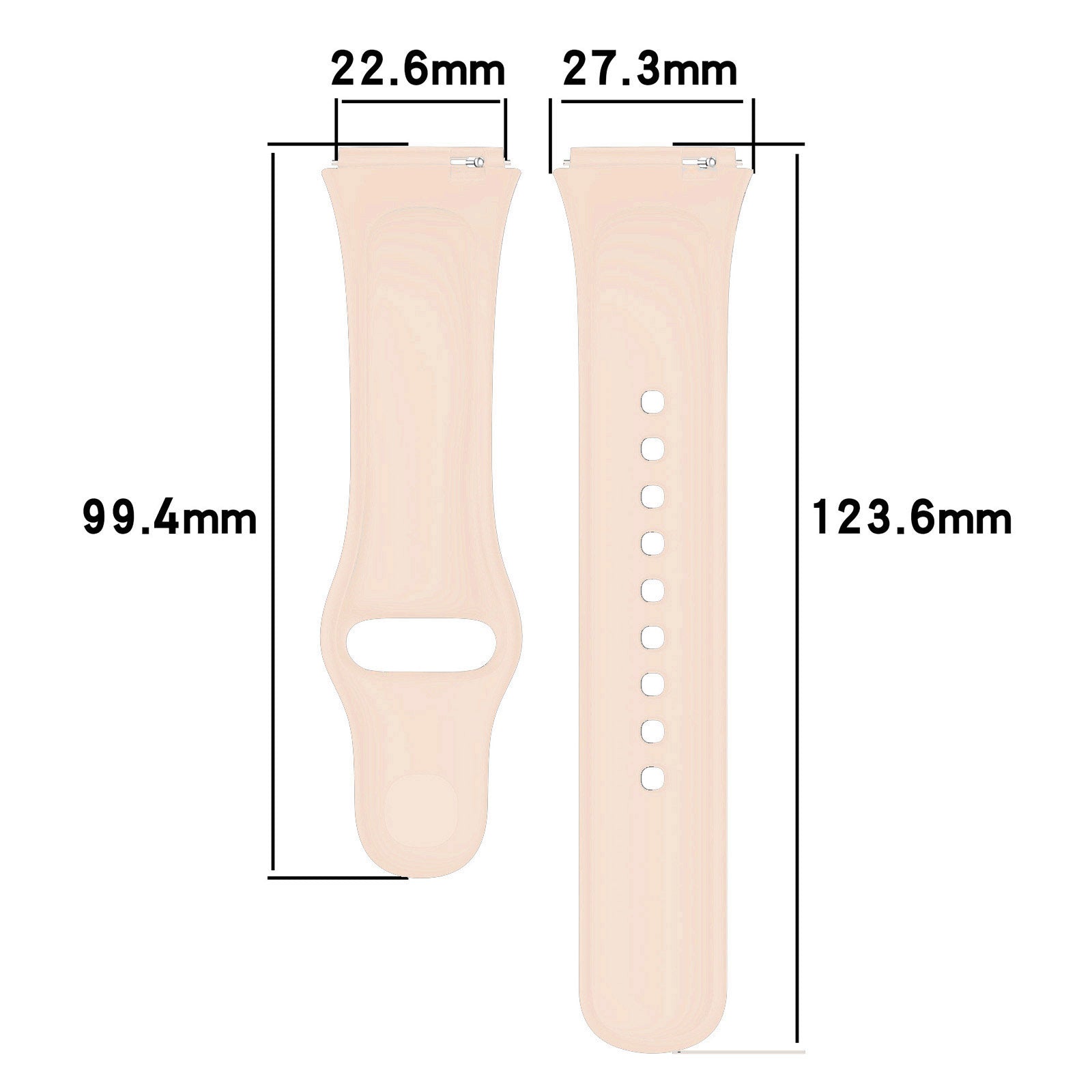 Armband Bizon Strap Watch Dots für Xiaomi Redmi Watch 3 Active, Hellrosa