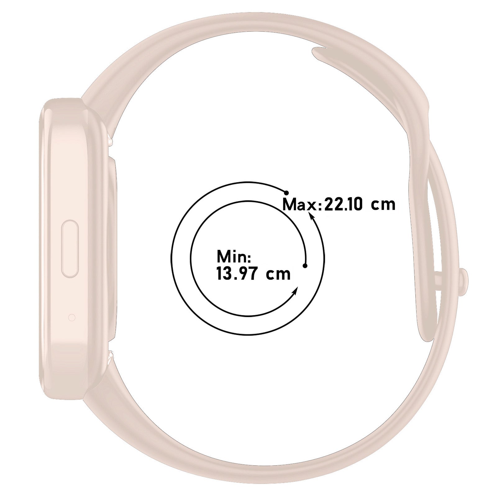 Armband Bizon Strap Watch Dots für Xiaomi Redmi Watch 3 Active, Hellrosa