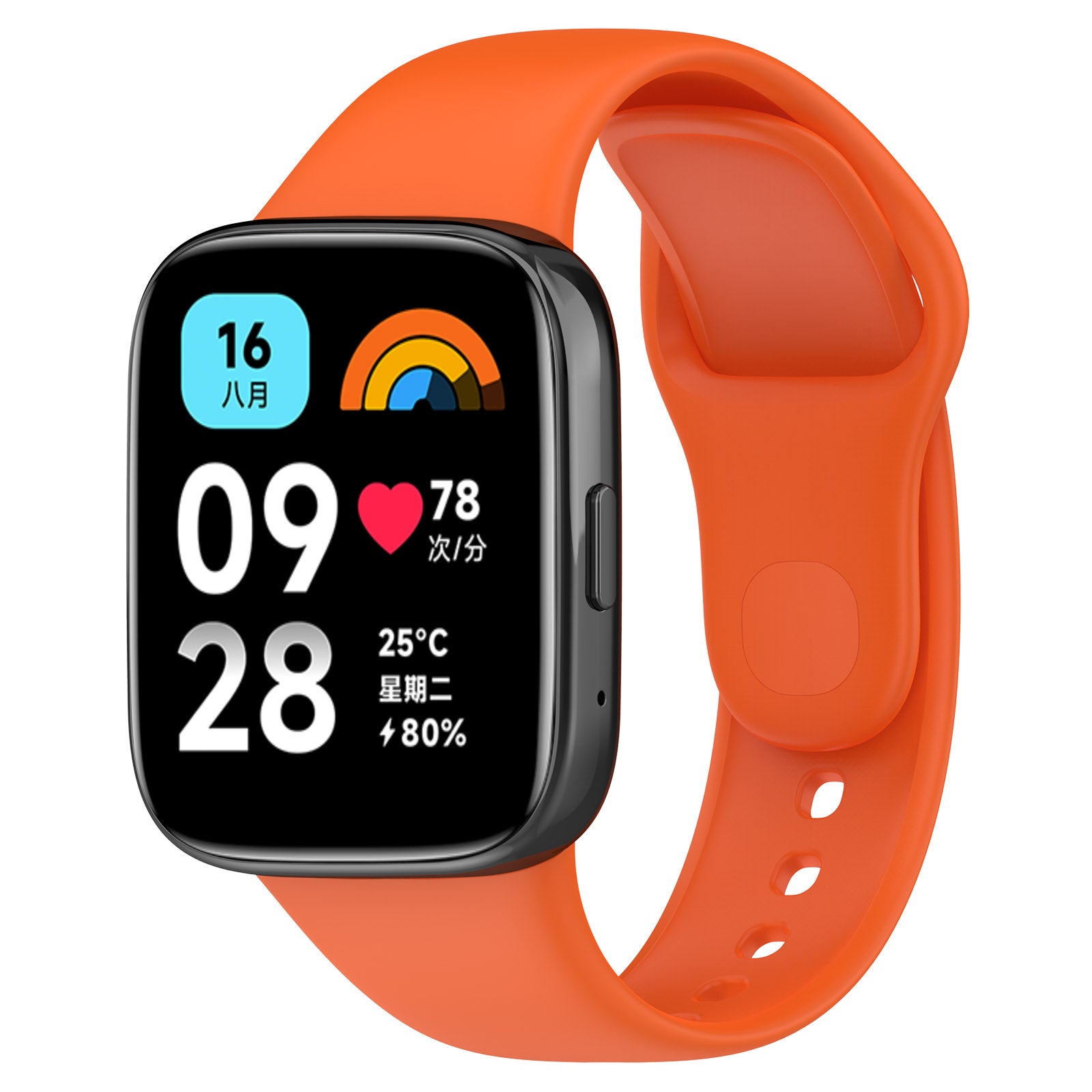Armband Bizon Strap Watch Dots für Xiaomi Redmi Watch 3 Active, Orange