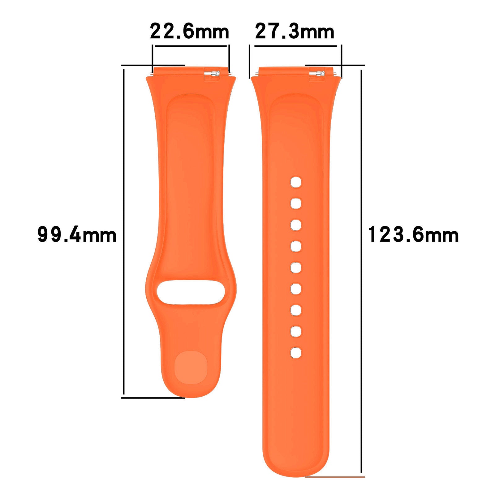 Armband Bizon Strap Watch Dots für Xiaomi Redmi Watch 3 Active, Orange