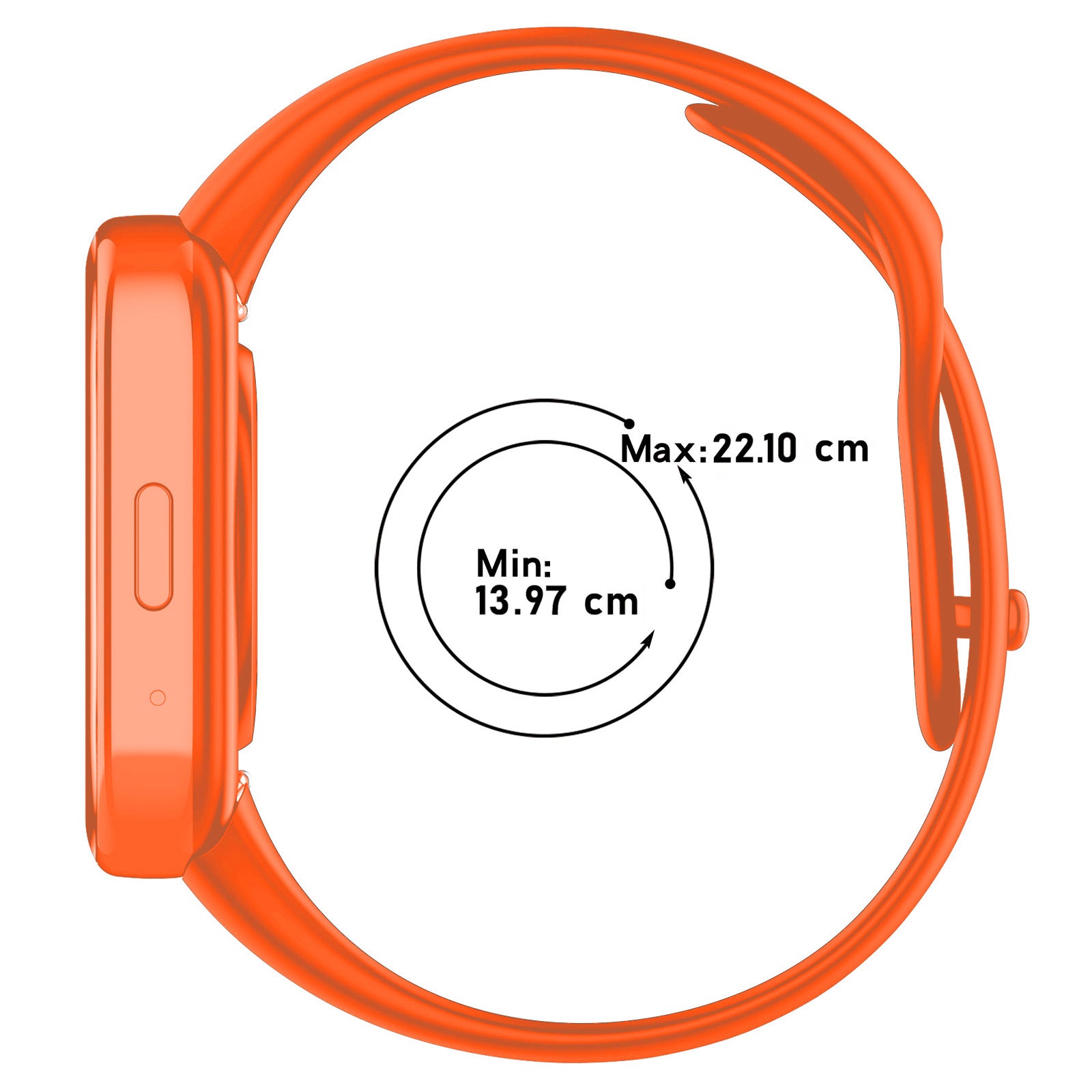 Armband Bizon Strap Watch Dots für Xiaomi Redmi Watch 3 Active, Orange