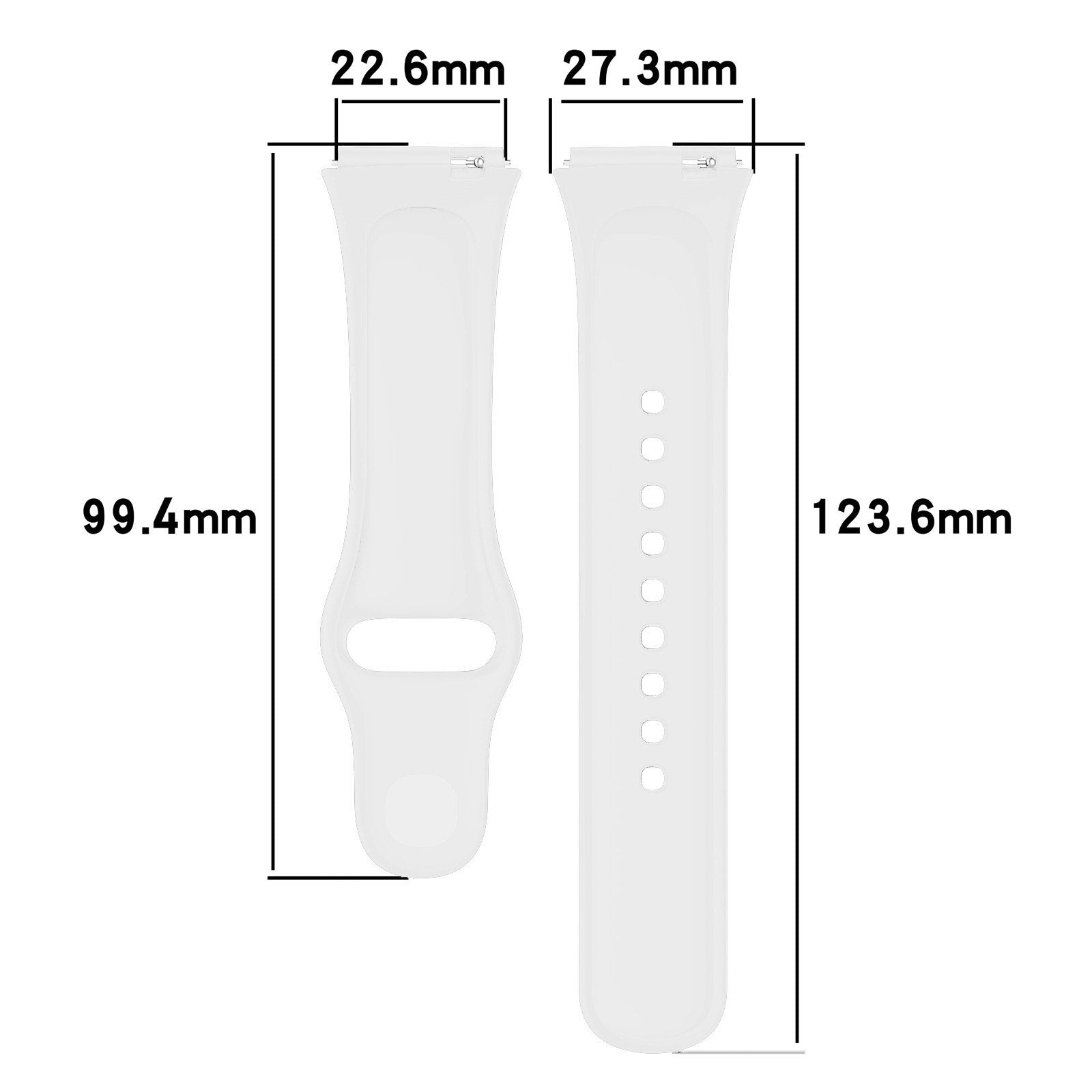 Armband Bizon Strap Watch Dots für Xiaomi Redmi Watch 3 Active, Weiß