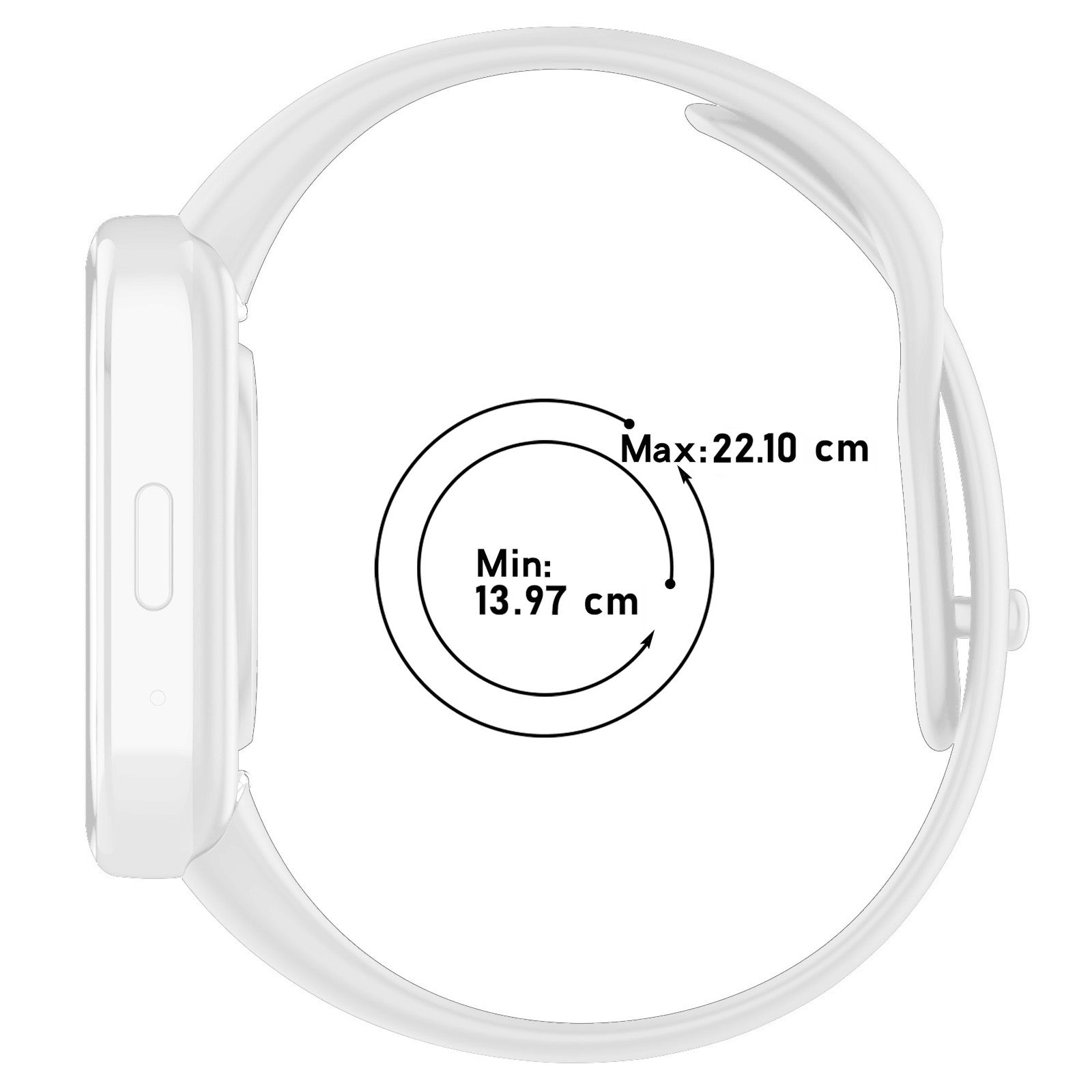 Armband Bizon Strap Watch Dots für Xiaomi Redmi Watch 3 Active, Weiß