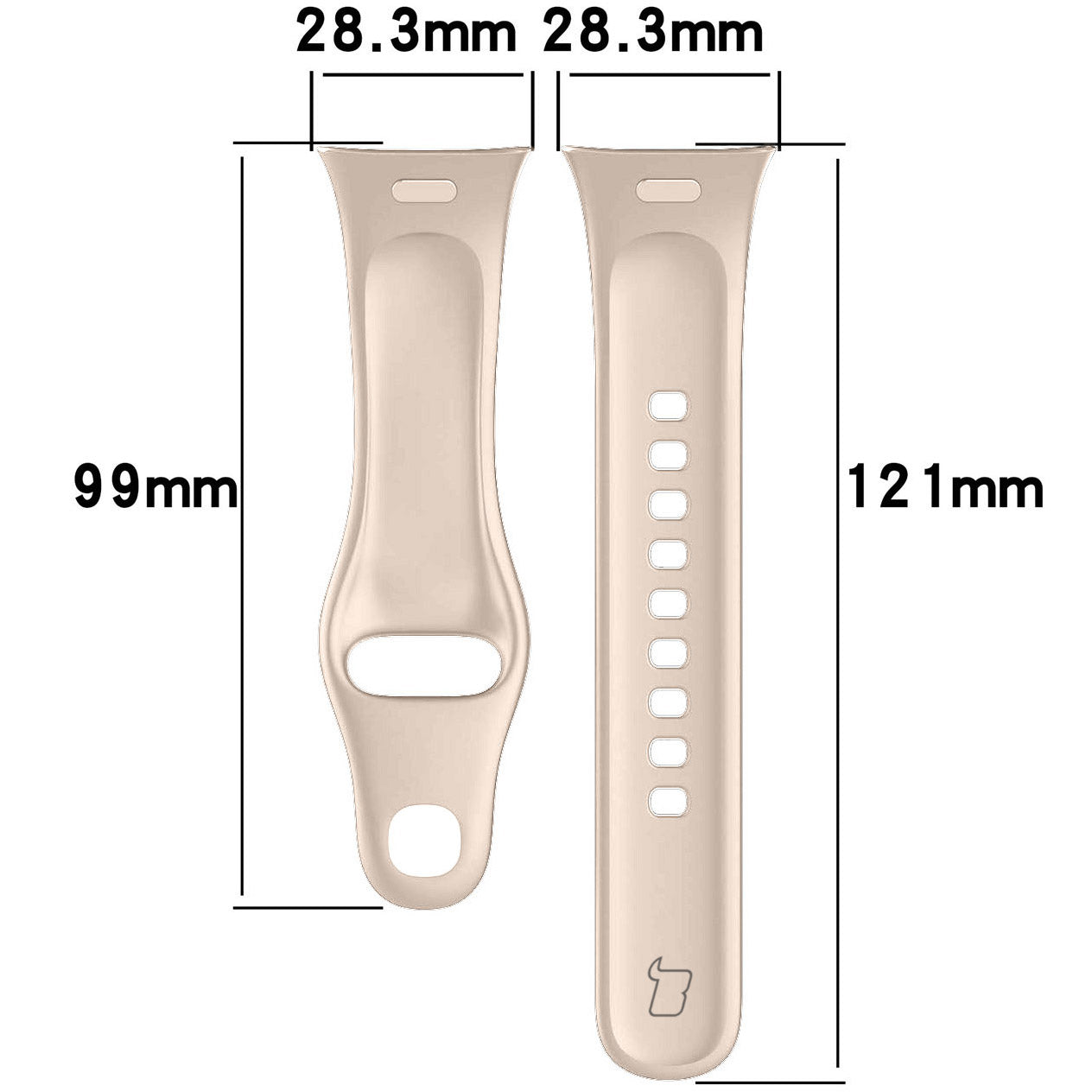 Armband Bizon Strap Watch Dots für Xiaomi Redmi Watch 3, Beige