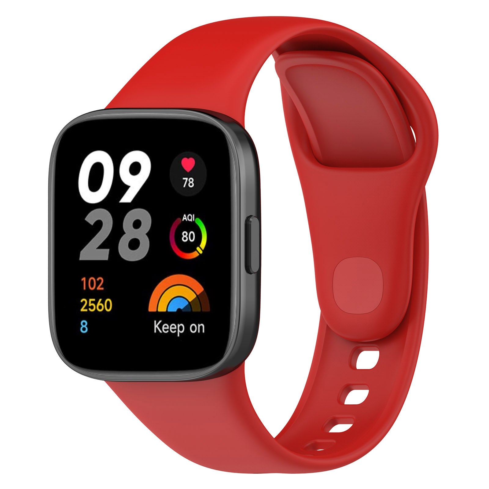 Armband Bizon Strap Watch Dots für Xiaomi Redmi Watch 3, Rot
