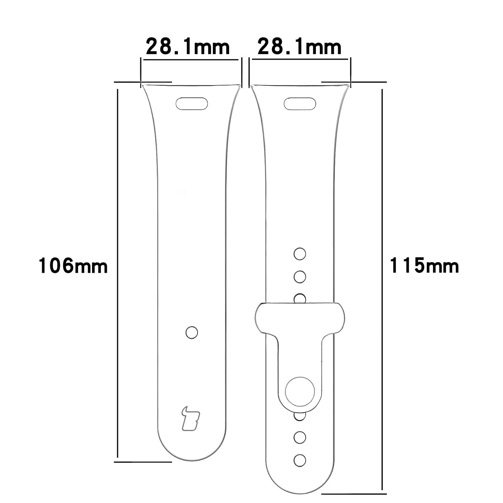 Armband Bizon Strap Watch Nessy für Xiaomi Redmi Watch 3, Schwarz