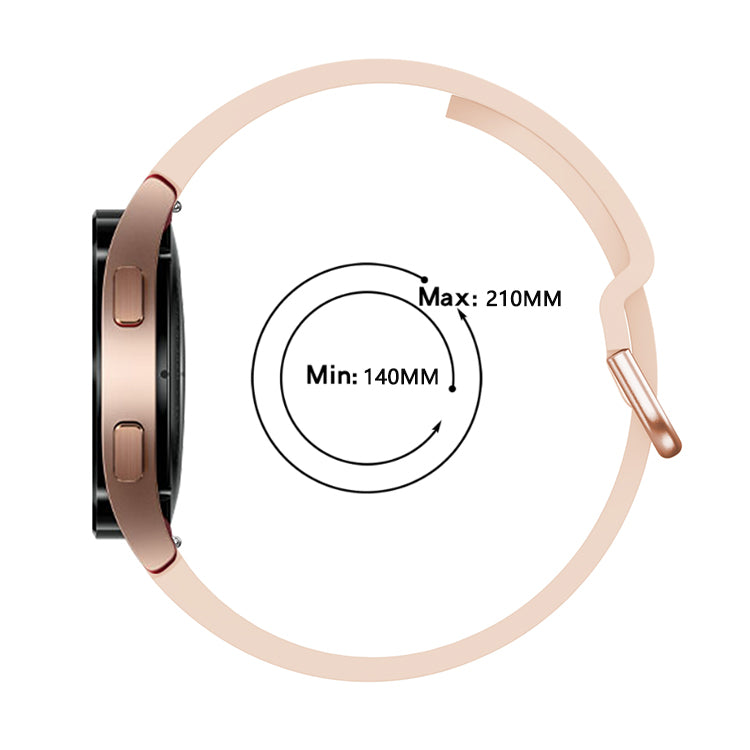 Armband Bizon Strap Watch Silicone für Galaxy Watch 20 mm, Hellrosa