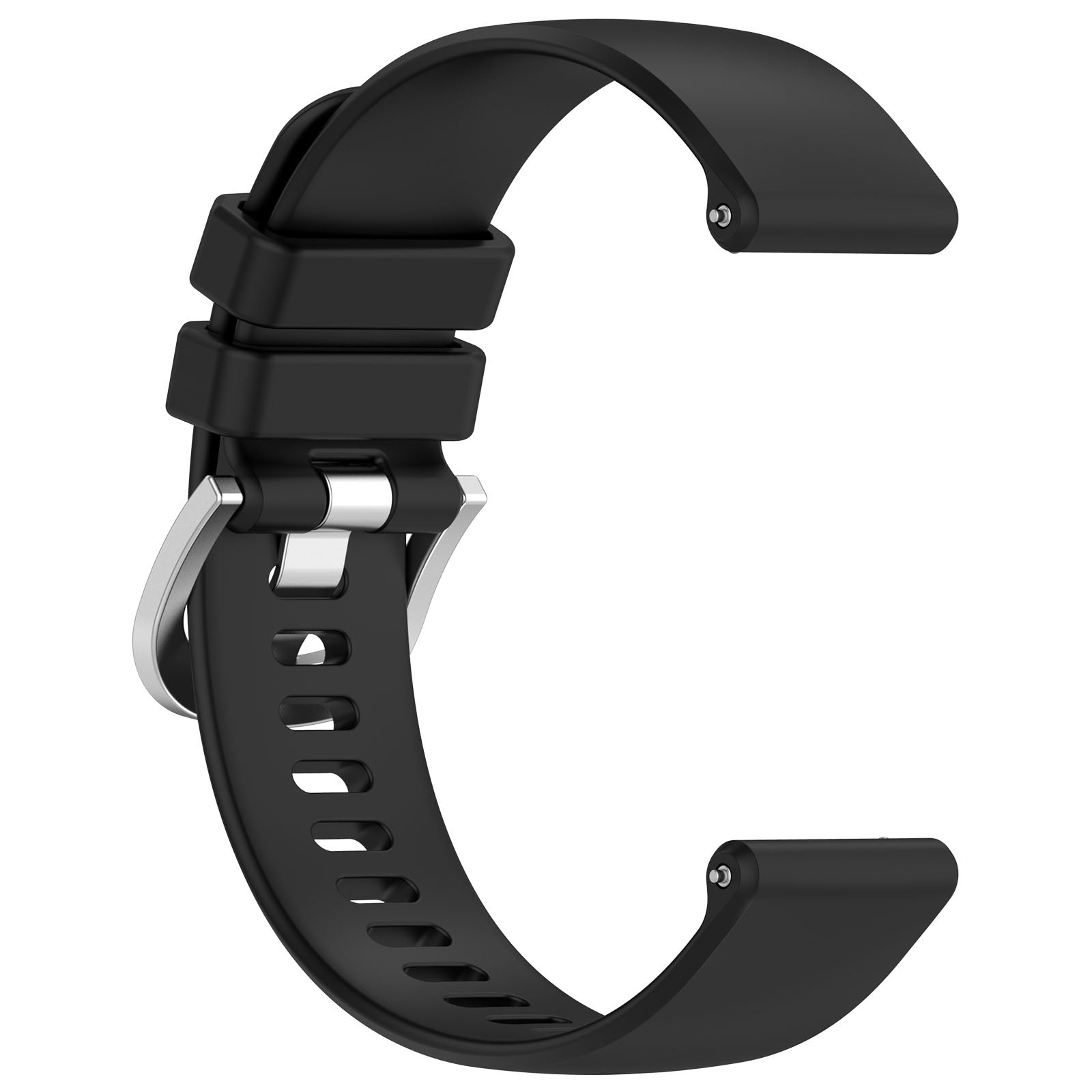 Armband Bizon Strap Watch Silicone Pro für Garmin Vivoactive 5, Schwarz
