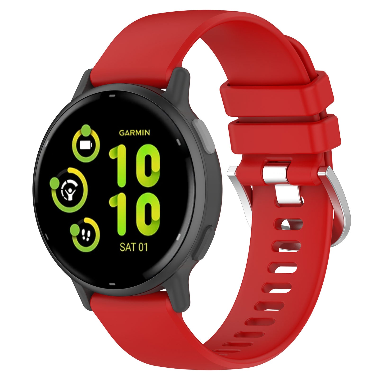 Armband Bizon Strap Watch Silicone Pro für Garmin Vivoactive 5, Rot