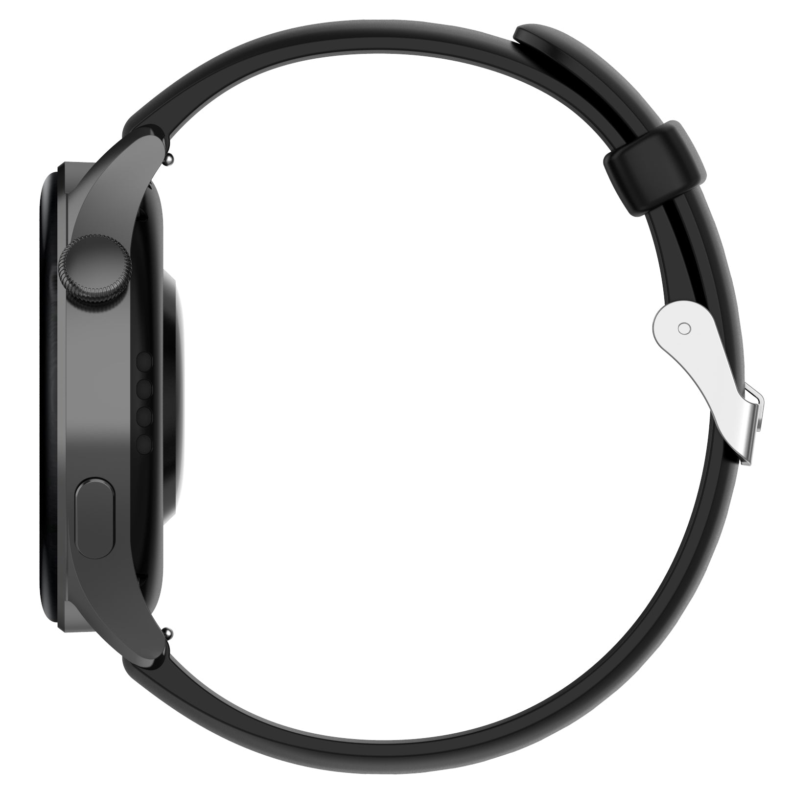 Armband Bizon Strap Watch Silicone Pro für Huawei Watch 4 46 mm, Schwarz