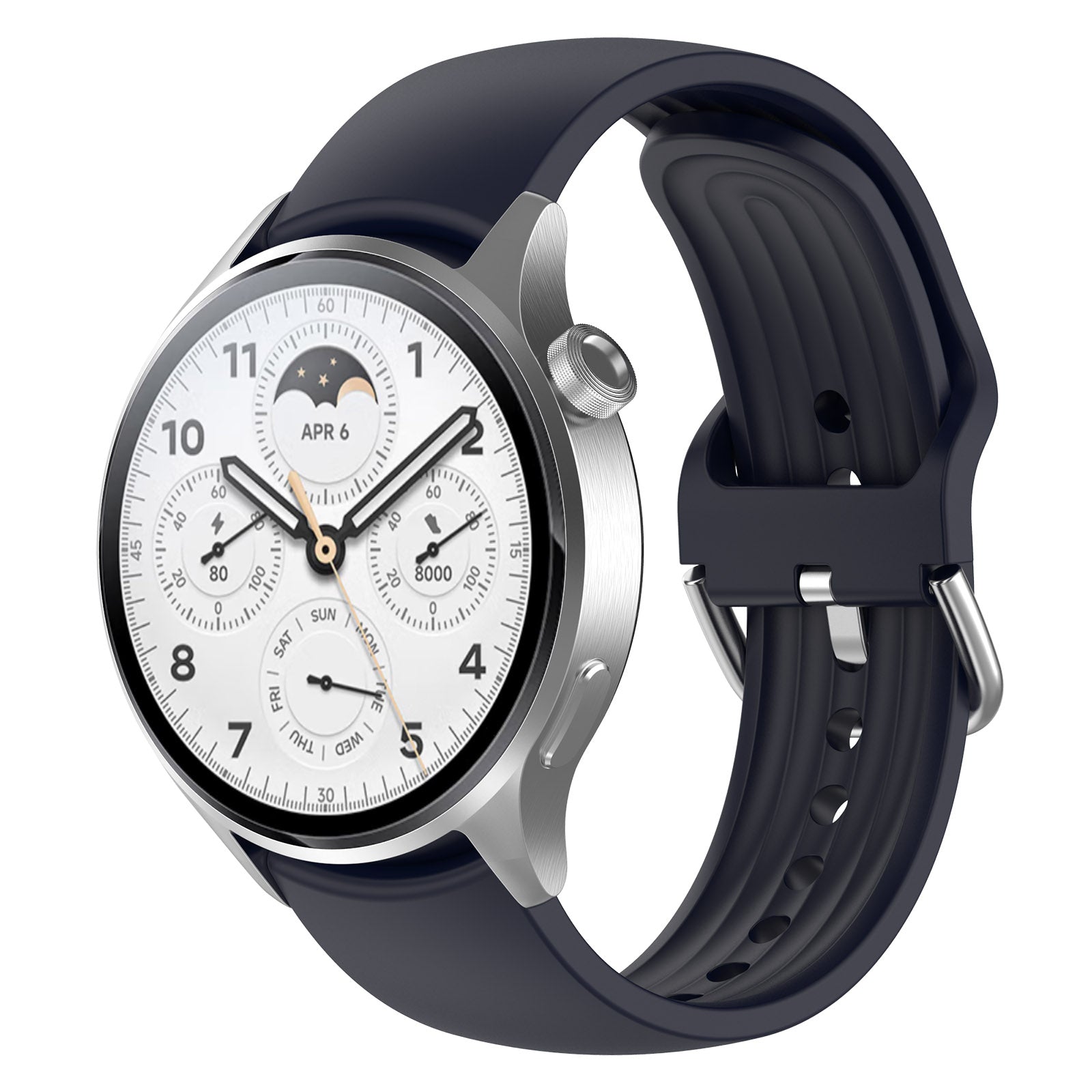 Armband Bizon Strap Watch Silicone Pro für Xiaomi Watch S1 Pro, Dunkelblau