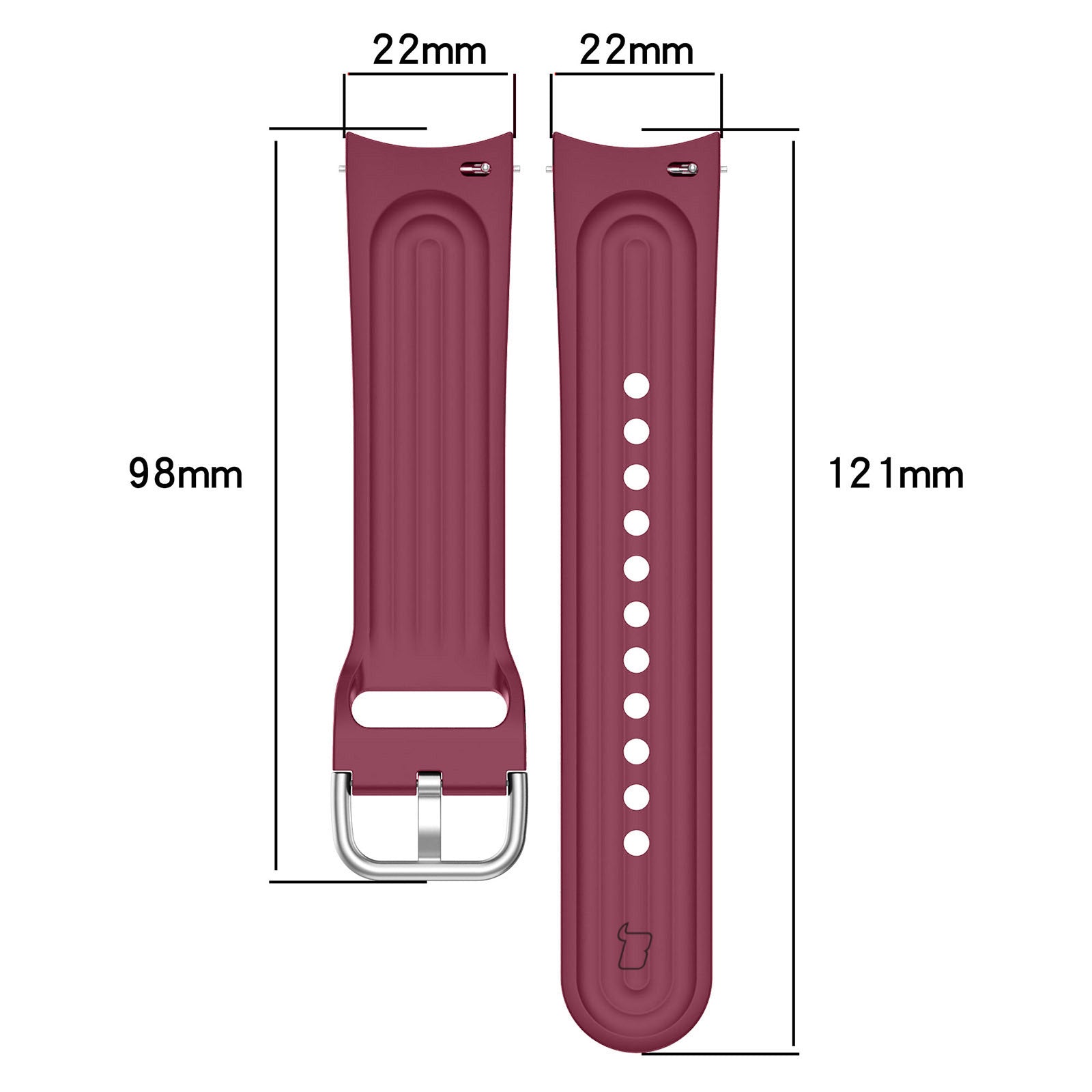 Armband Bizon Strap Watch Silicone Pro für Xiaomi Watch S1 Pro, Dunkelviolett