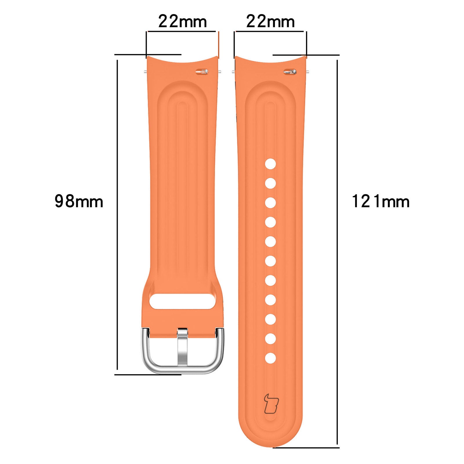 Armband Bizon Strap Watch Silicone Pro für Xiaomi Watch S1 Pro, Orange
